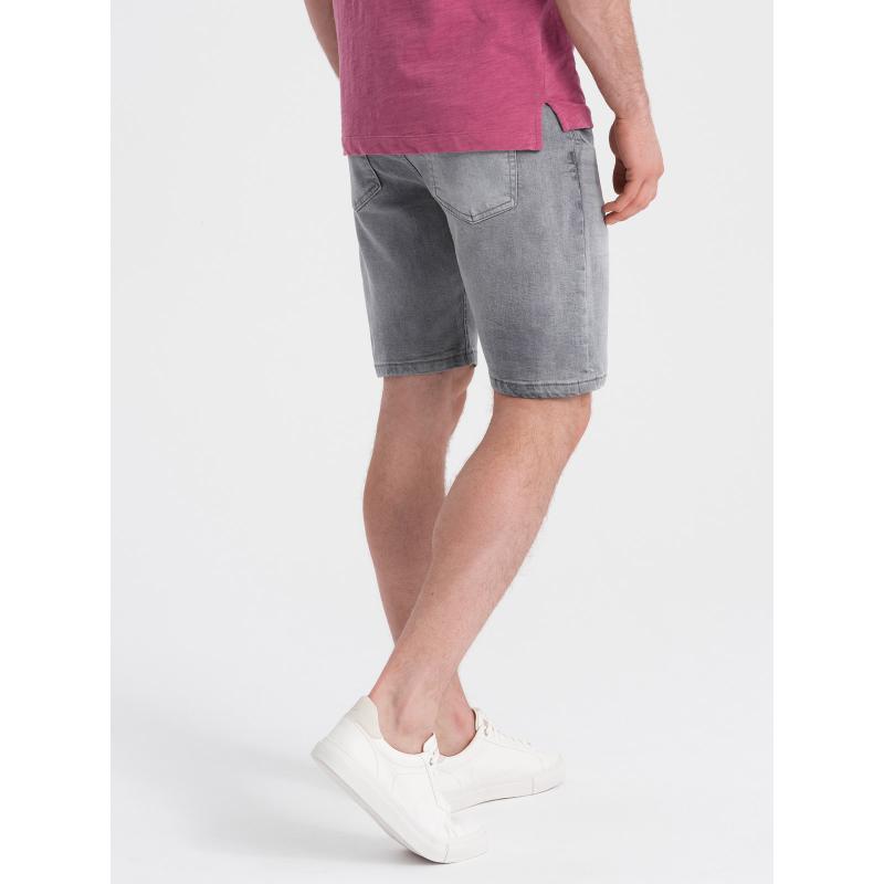 Pánské krátké džínové šortky s jemným opráním V2 OM-SRDS-0145 šedé 