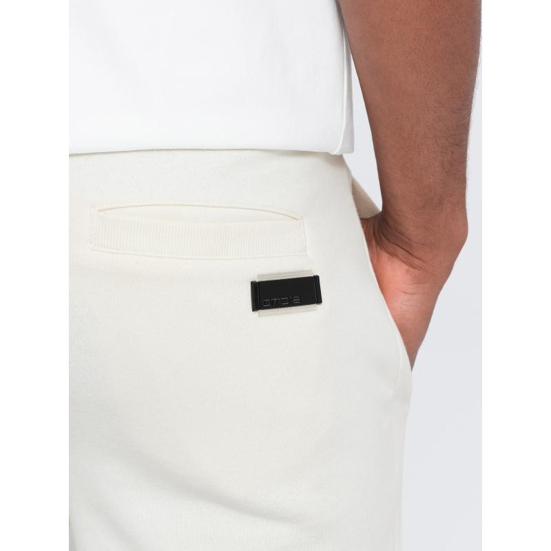 Férfi pamut tréningnadrág BASIC krém színű