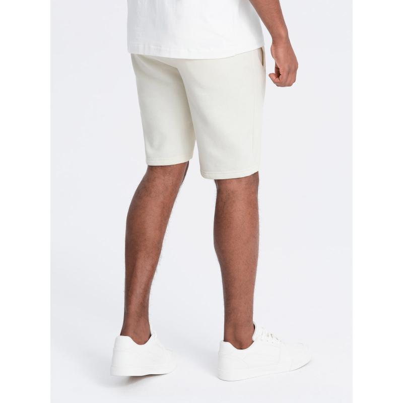 Férfi pamut tréningnadrág BASIC krém színű