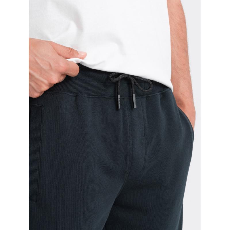 Pánské bavlněné teplákové šortky BASIC černé 