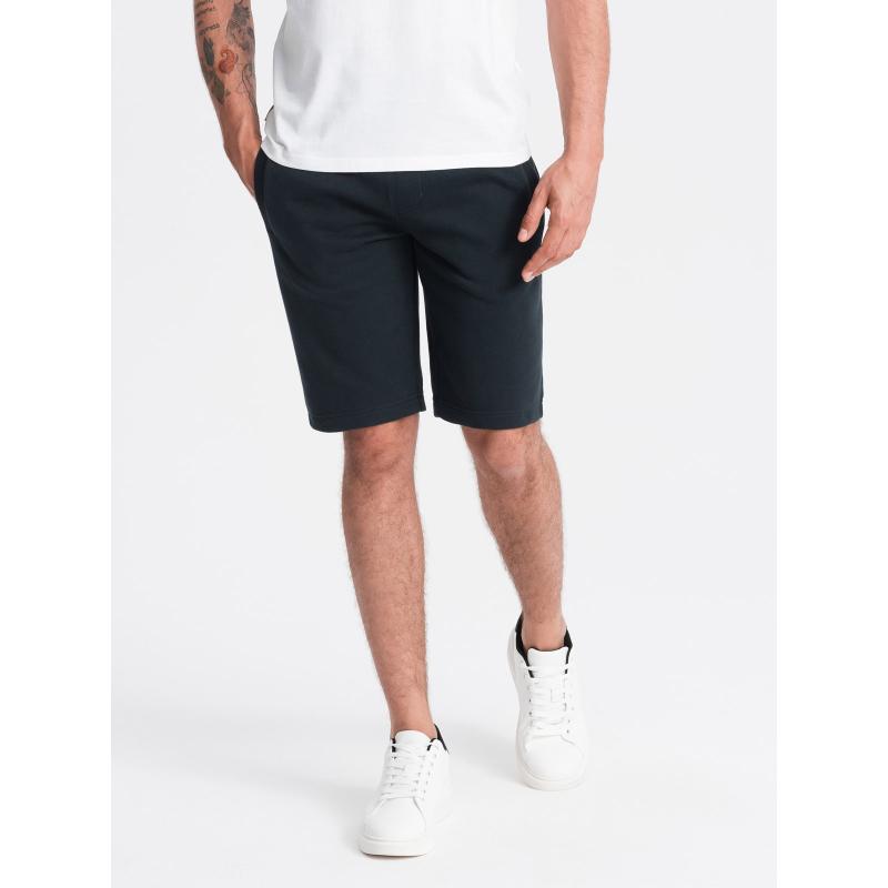 Pánské bavlněné teplákové šortky BASIC černé 