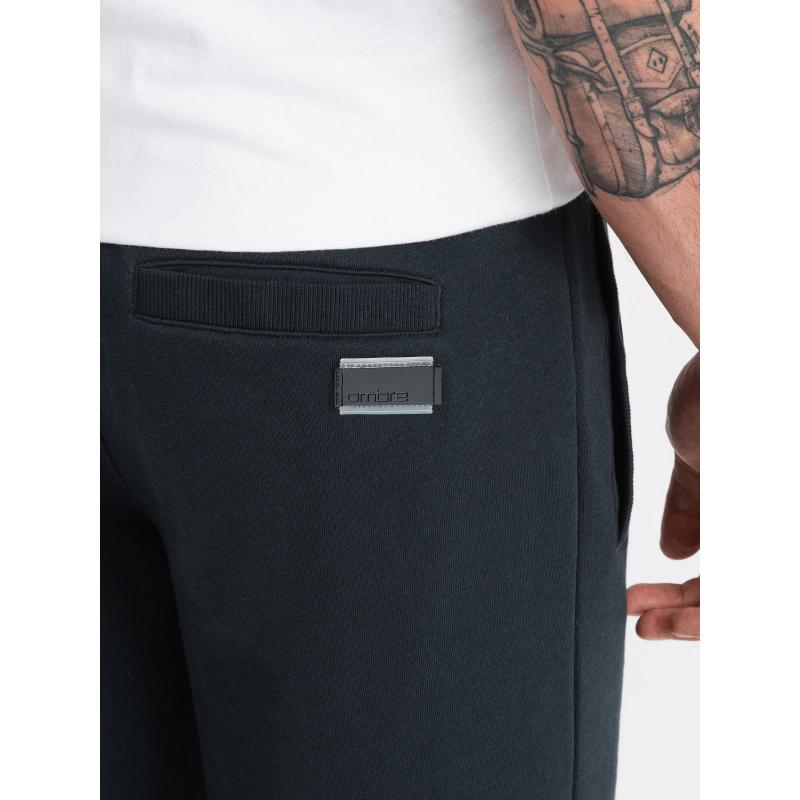 Pánské bavlněné teplákové šortky BASIC černé 