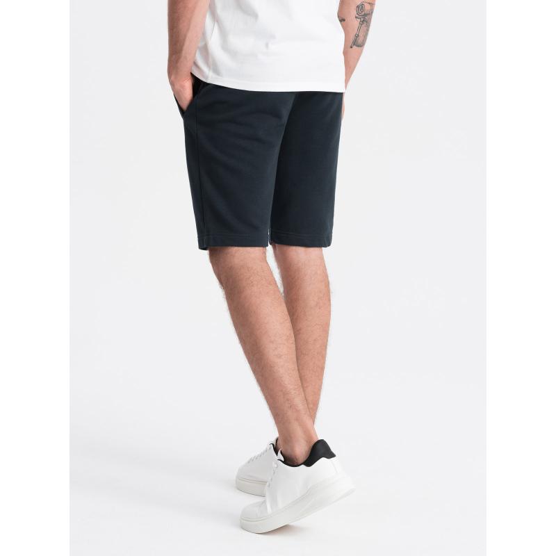 Pánské bavlněné teplákové šortky BASIC černé 