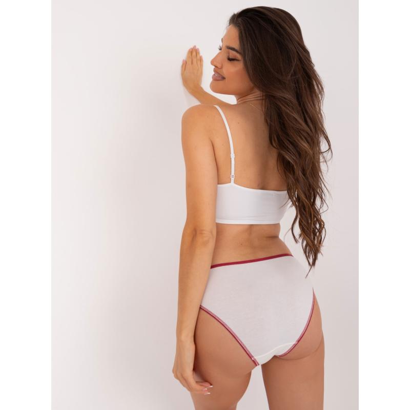 Női ekrü-maroon nyomott bugyi 7-es csomag