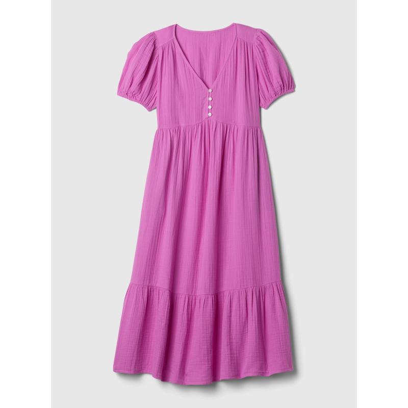 Mušelínové midi šaty