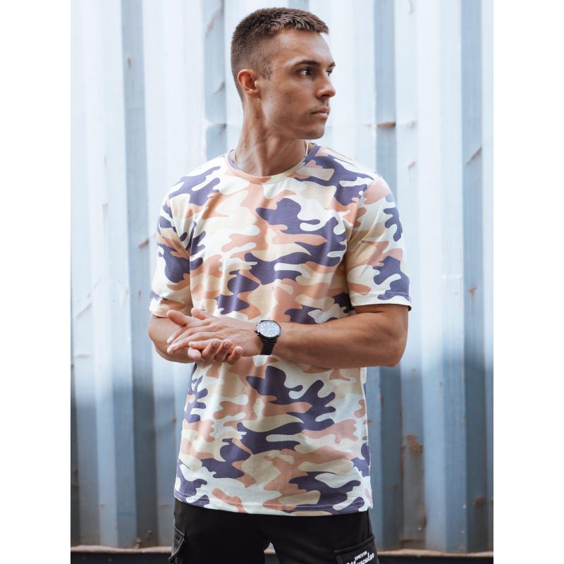 Pánské tričko LIVA béžové moro