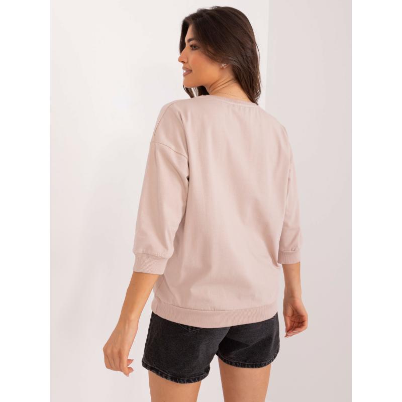 Dámská halenka s kamínky pro každodenní nošení béžová 