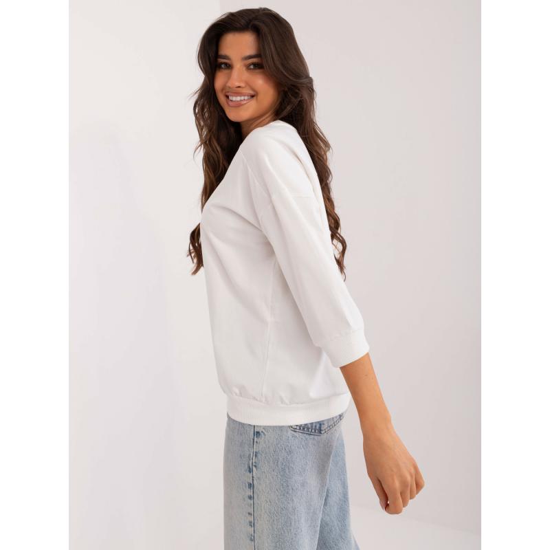 Dámská halenka pro volný čas s potiskem ecru 