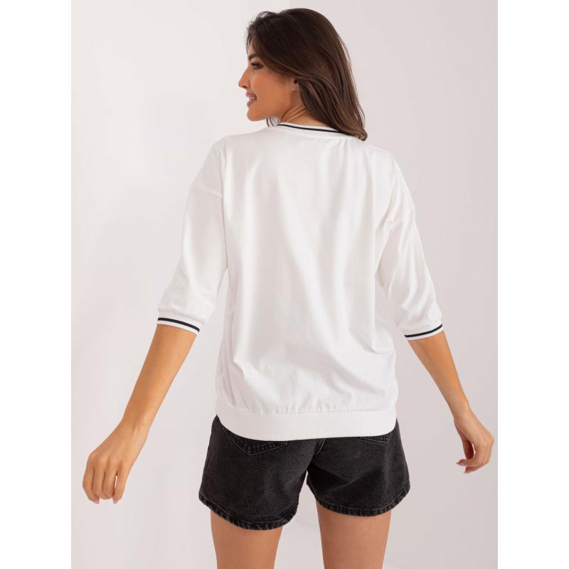 Dámská halenka s lemováním ecru 