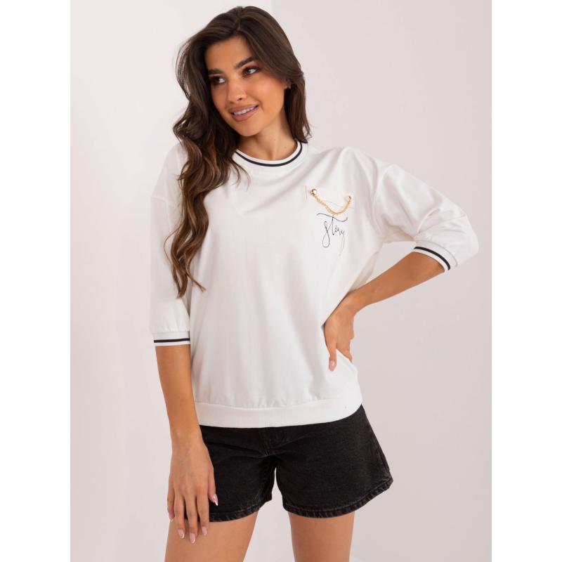 Dámská halenka s lemováním ecru 