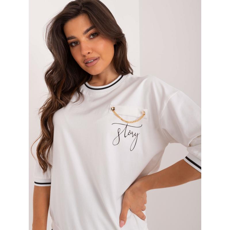 Dámská halenka s lemováním ecru 