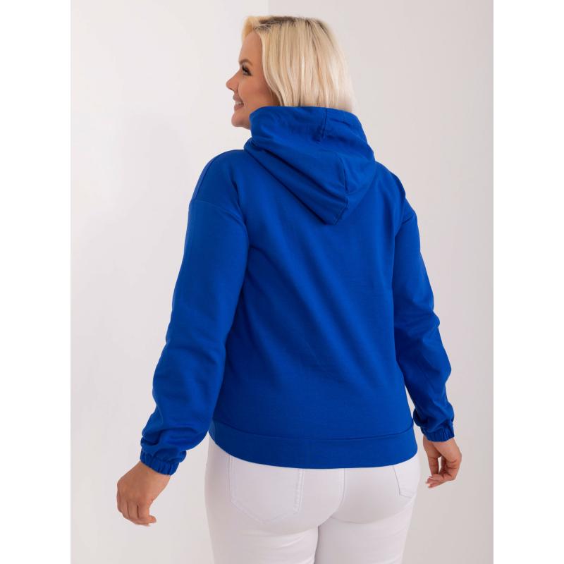 Női kapucnis pulóver kobalt