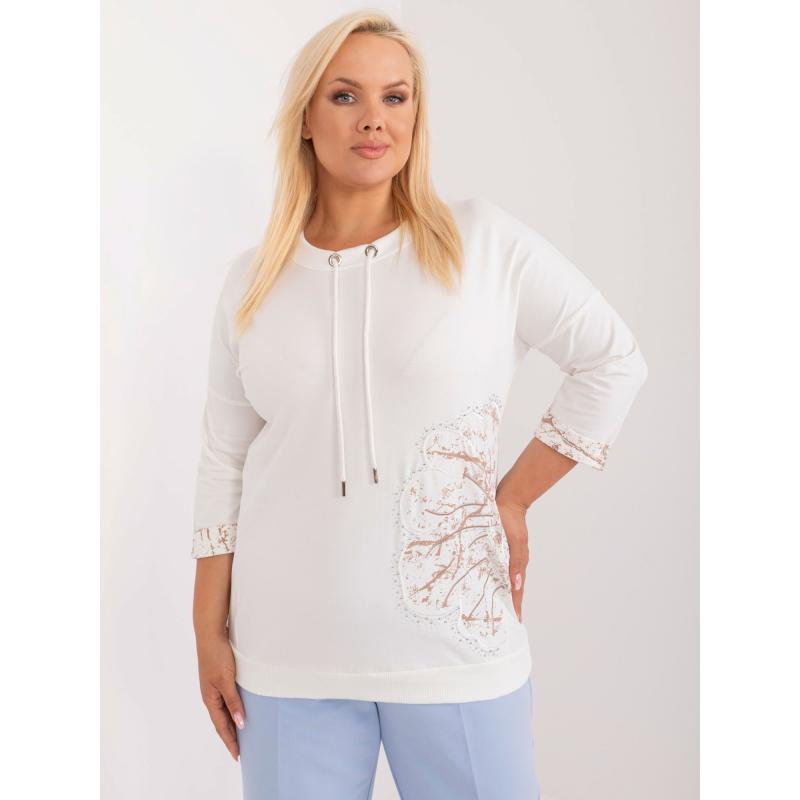 Női plus size blúz nyomott ekrüvel
