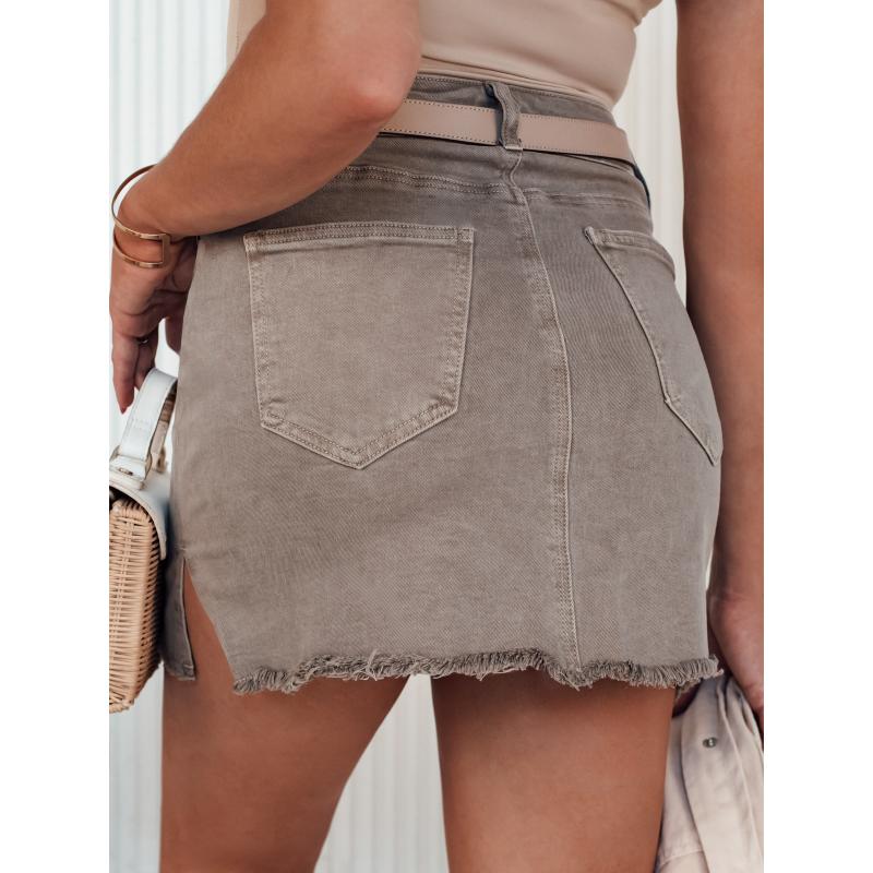 TRENDSTAR bézs színű csíkos szoknya