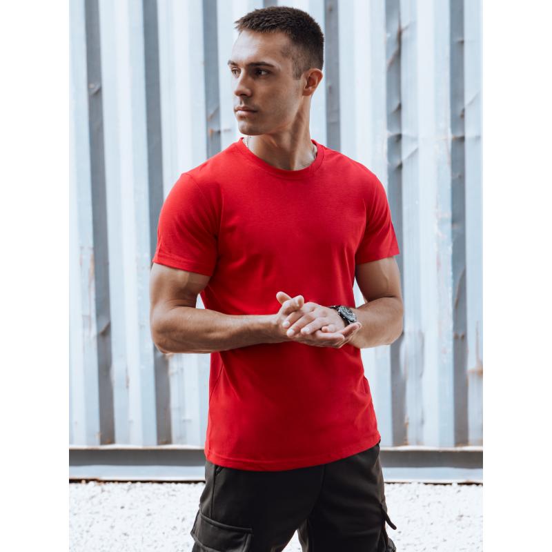 Pánské tričko bez potisku VISA červené