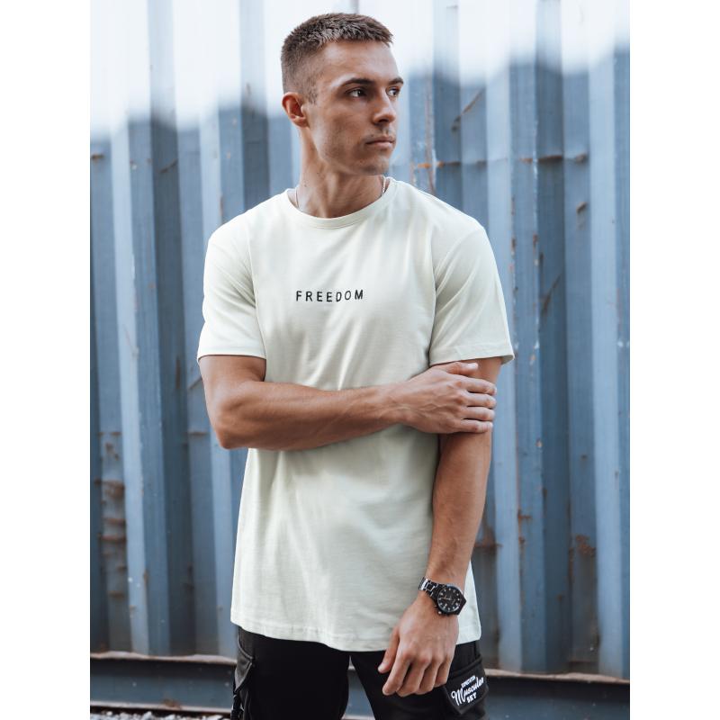 Férfi nyomtatott póló OLLA ecru