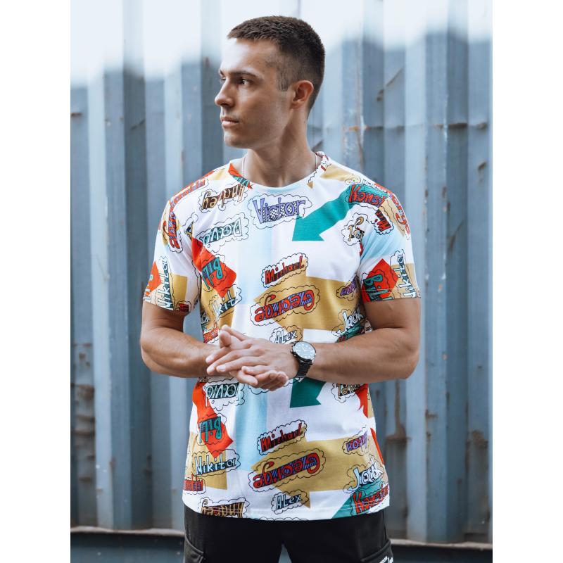 Férfi póló nyomtatott OLLAS fehér