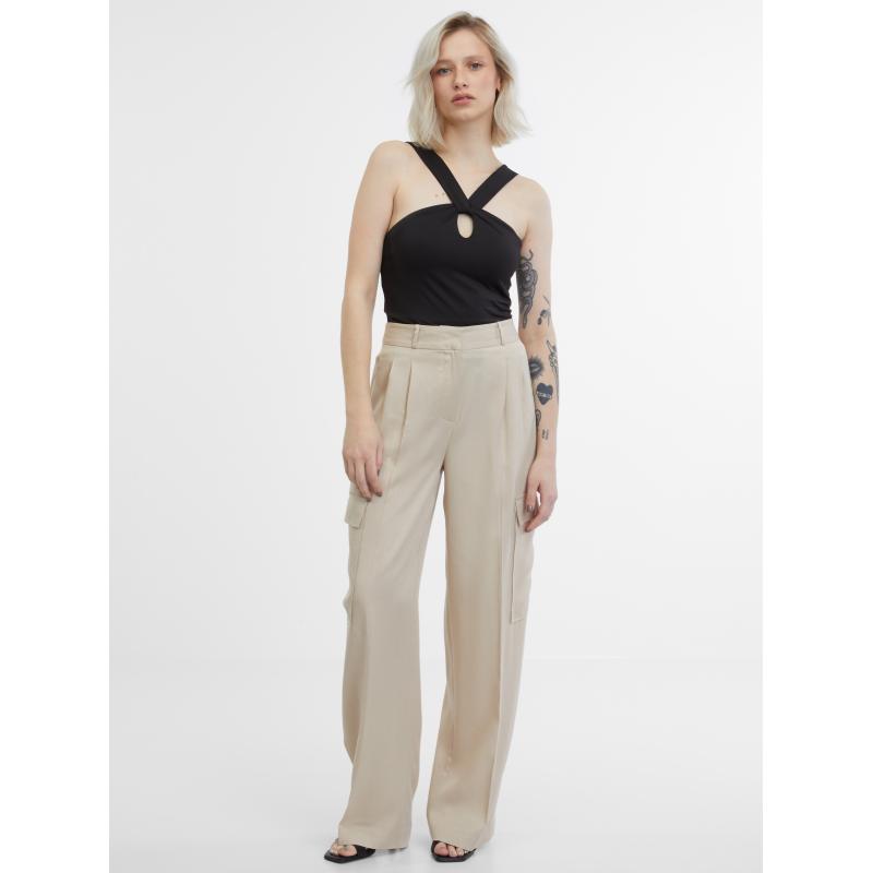 Béžové dámské kalhoty