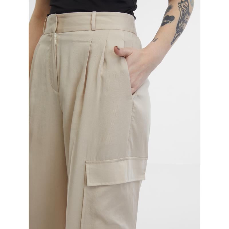 Béžové dámské kalhoty