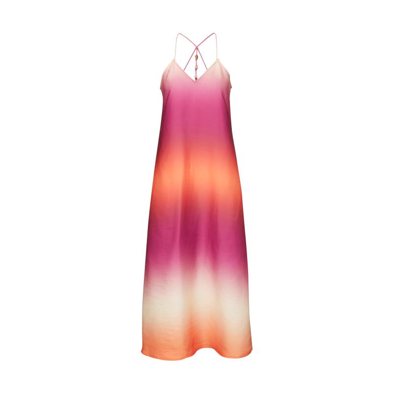 Oranžové dámske midi šaty