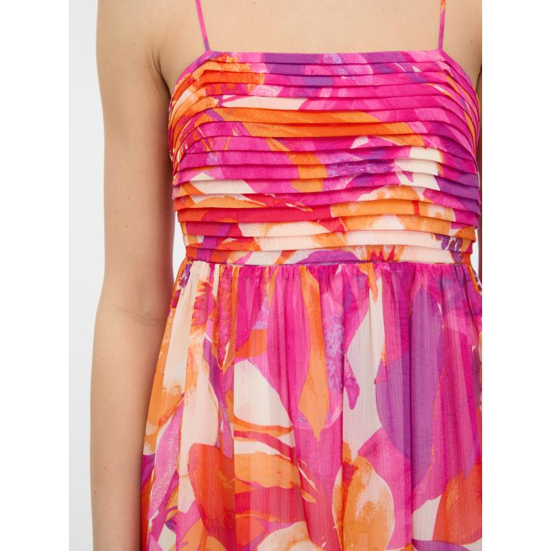 Tmavě růžové dámské šaty ke kolenům