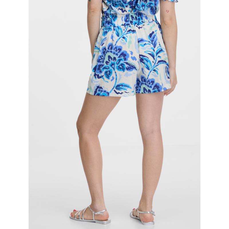 Világoskék női mintás rövidnadrág