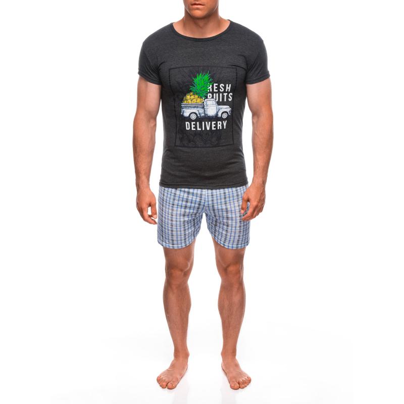 Pánske pyžamo U489 tmavosivé