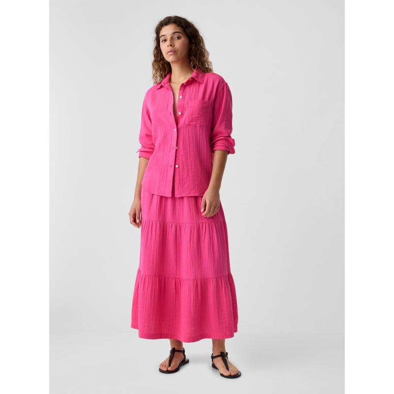 Nadrozmerné mušelínové tričko