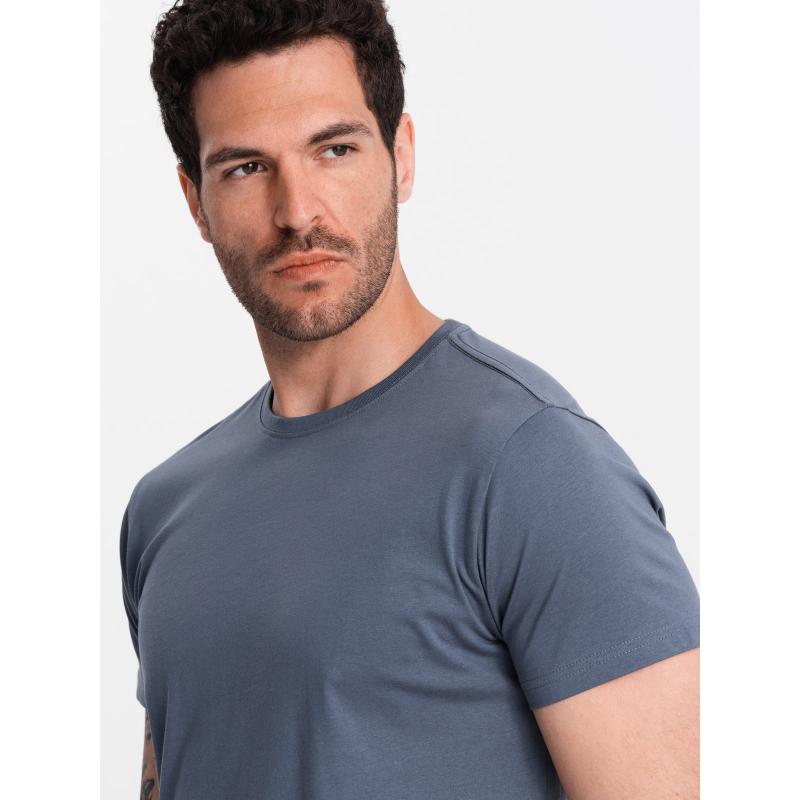 Férfi klasszikus pamut póló BASIC sötétkék