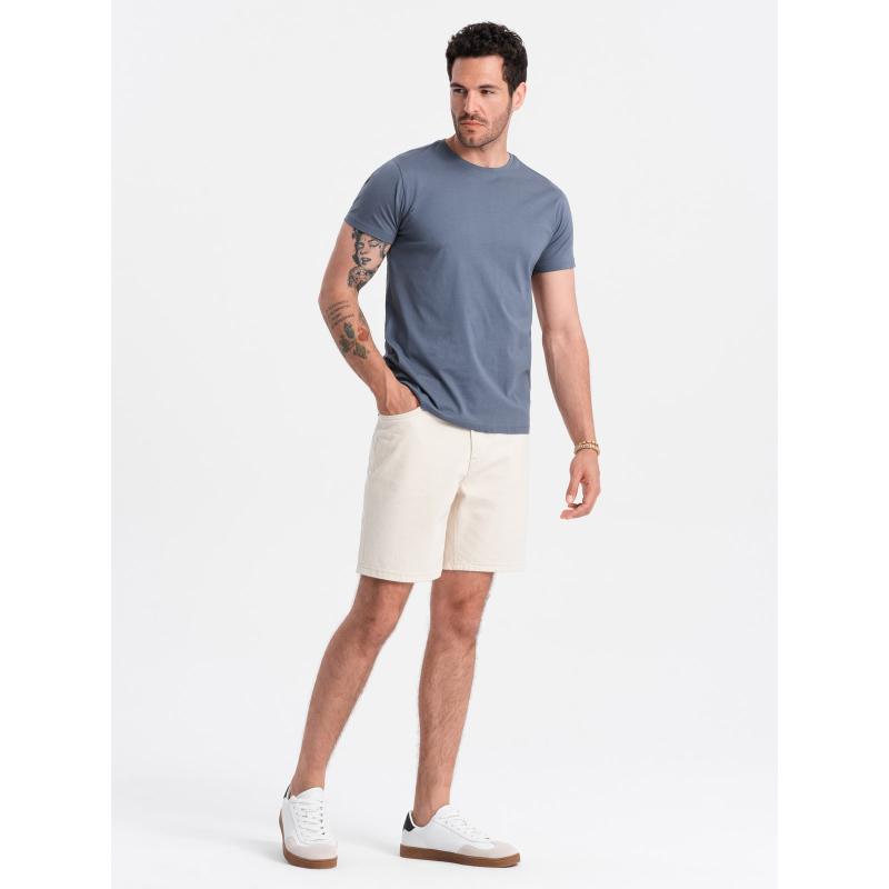 Férfi klasszikus pamut póló BASIC sötétkék