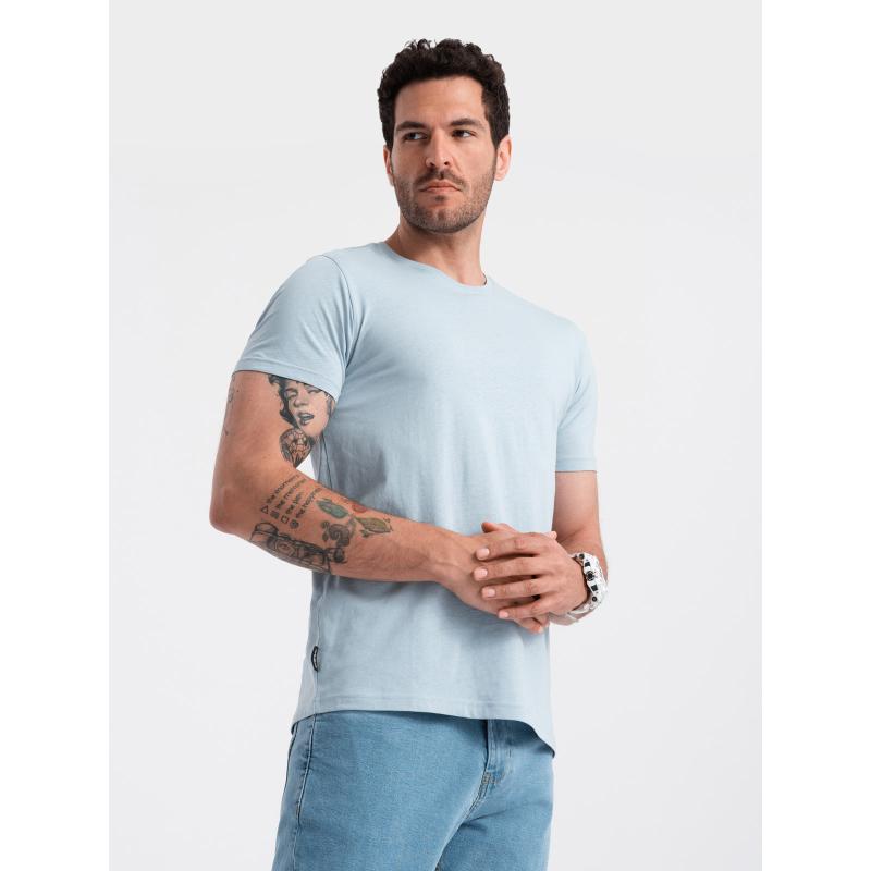 Pánske klasické bavlnené tričko BASIC svetlomodré