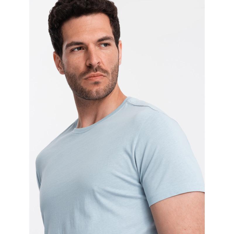 Pánske klasické bavlnené tričko BASIC svetlomodré