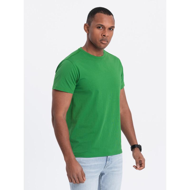 Pánske klasické bavlnené tričko BASIC zelené
