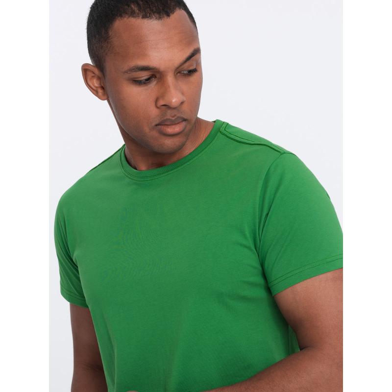 Pánské klasické bavlněné tričko BASIC zelené