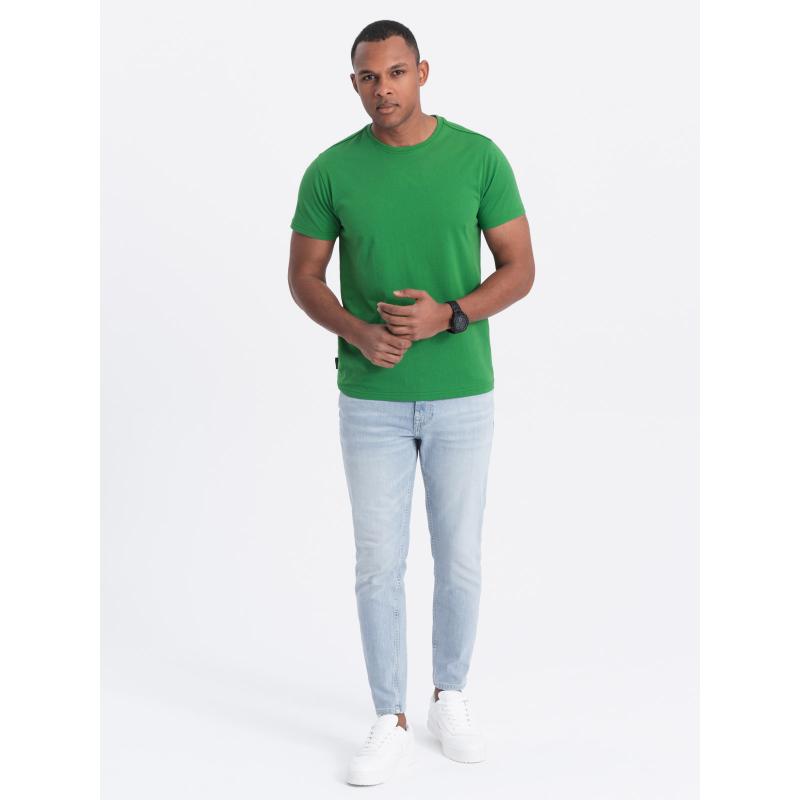 Pánské klasické bavlněné tričko BASIC zelené