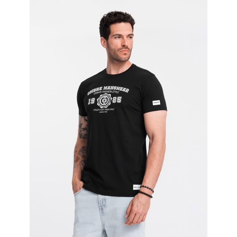 Pánské tričko s potiskem černé 