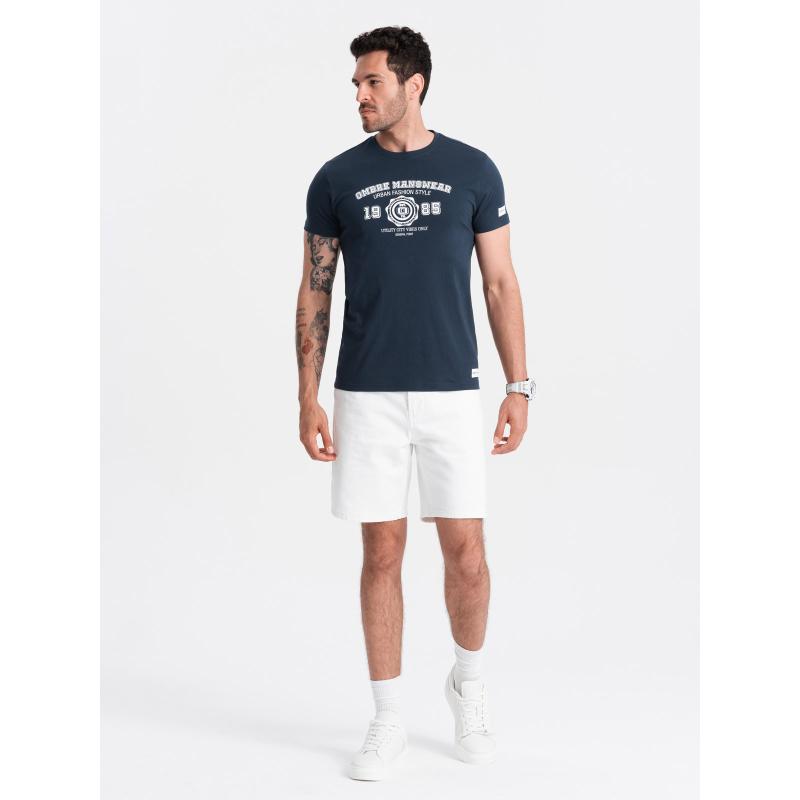 Pánské tričko s potiskem tmavě modré