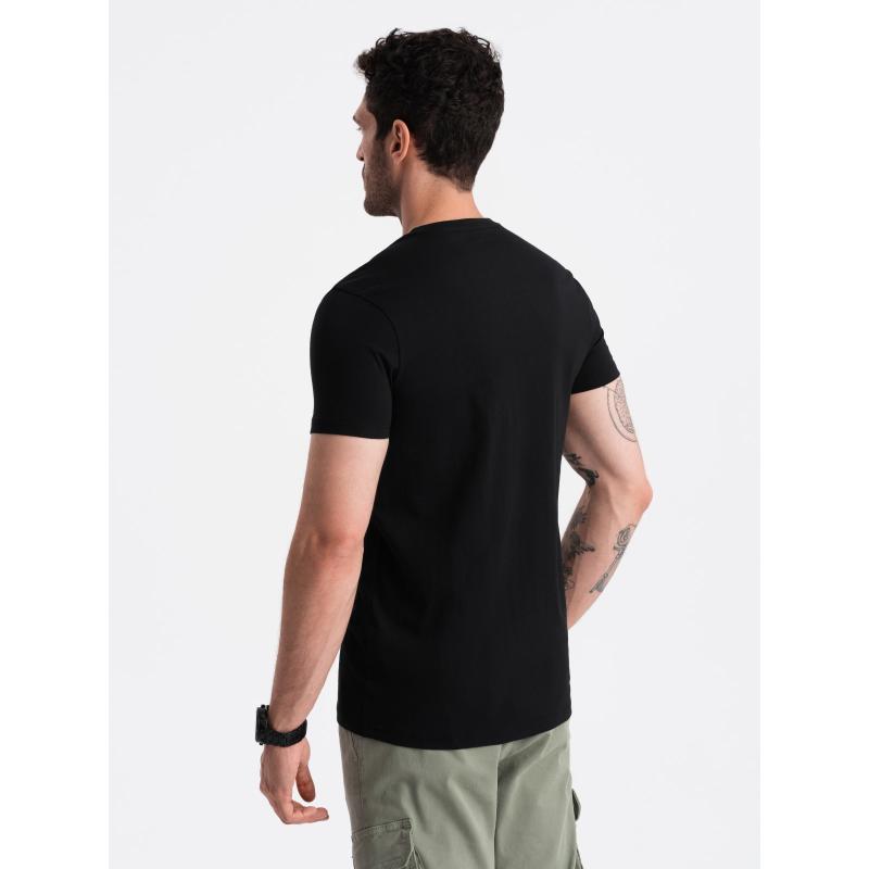 Pánské tričko s potiskem v motocyklovém stylu černé 