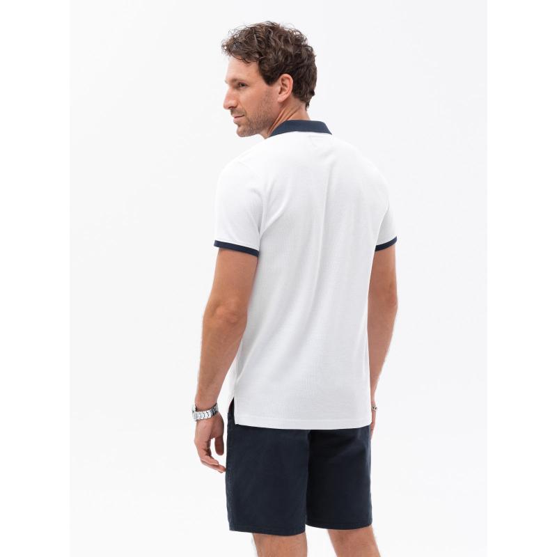 Pánská polokošile s barevnými akcenty bílá 