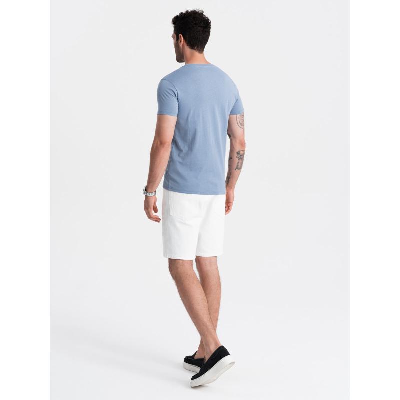 Pánské klasické bavlněné tričko BASIC modré