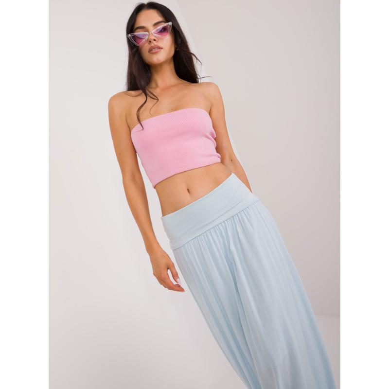 Dámská sukně 2v1 Clarence maxi OCH BELLA světle modrá 