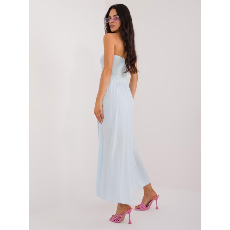 Dámská sukně 2v1 Clarence maxi OCH BELLA světle modrá 