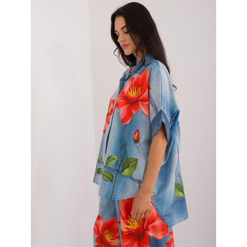 Dámská košile oversize modrá 