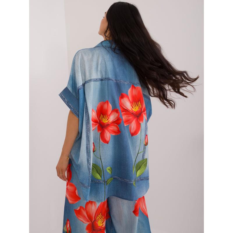 Dámská košile oversize modrá 