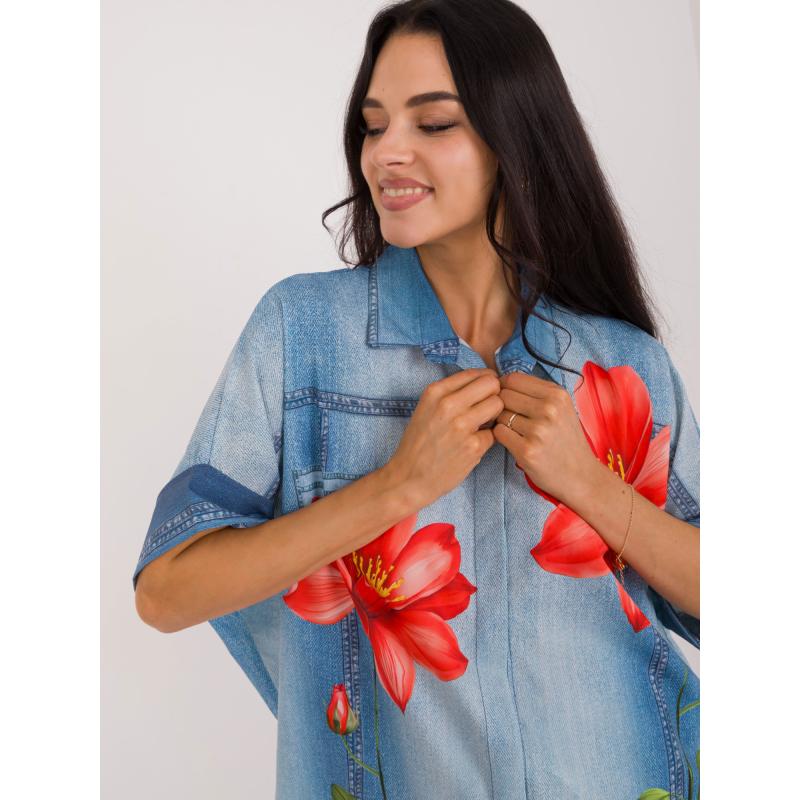 Dámská košile oversize modrá 