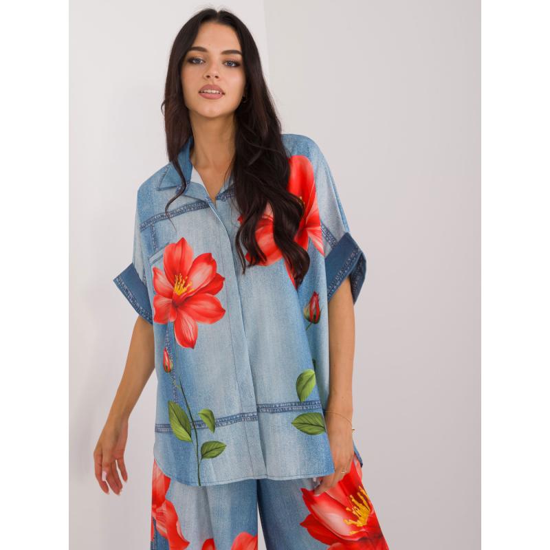 Dámská košile oversize modrá 