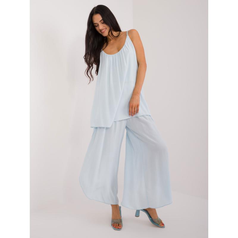 Dámský top bez ramínek OCH BELLA světle modrý 