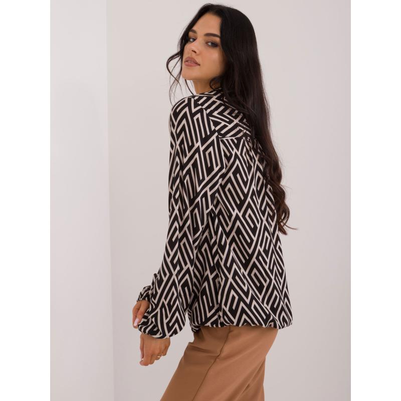 Dámská halenka viskózová vzorovaná SUBLEVEL černá 