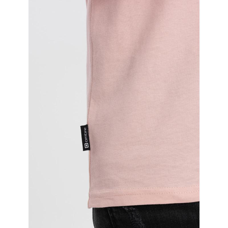 Pánské tričko s potiskem PALE ROSE světle růžové