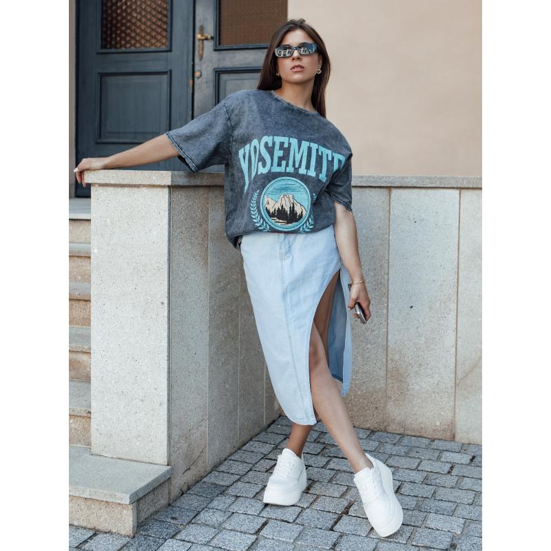 Dámské tričko s potiskem ZAKUANI grafitová